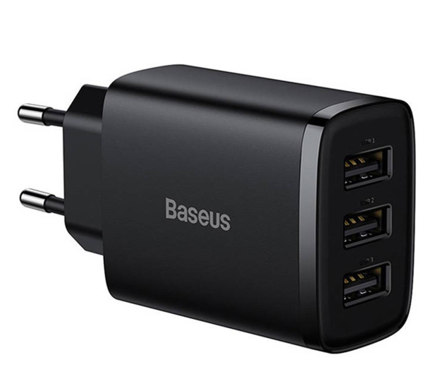 Baseus Ładowarka sieciowa 3x USB-A 17W - 1194205 - zdjęcie